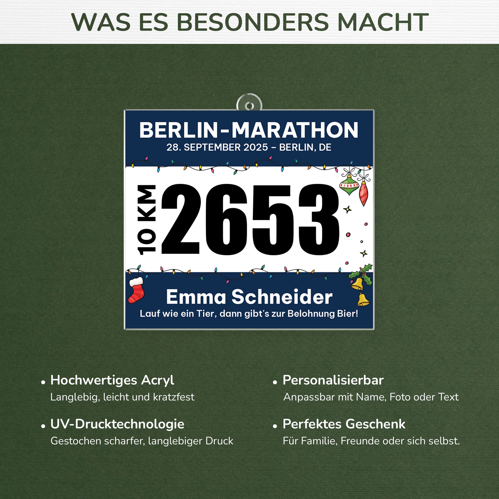 6589OGE4 marathon es ist die schonste lauf zeit des jahres personalisierte acryl ornamente frauen manner 6589O8PNA