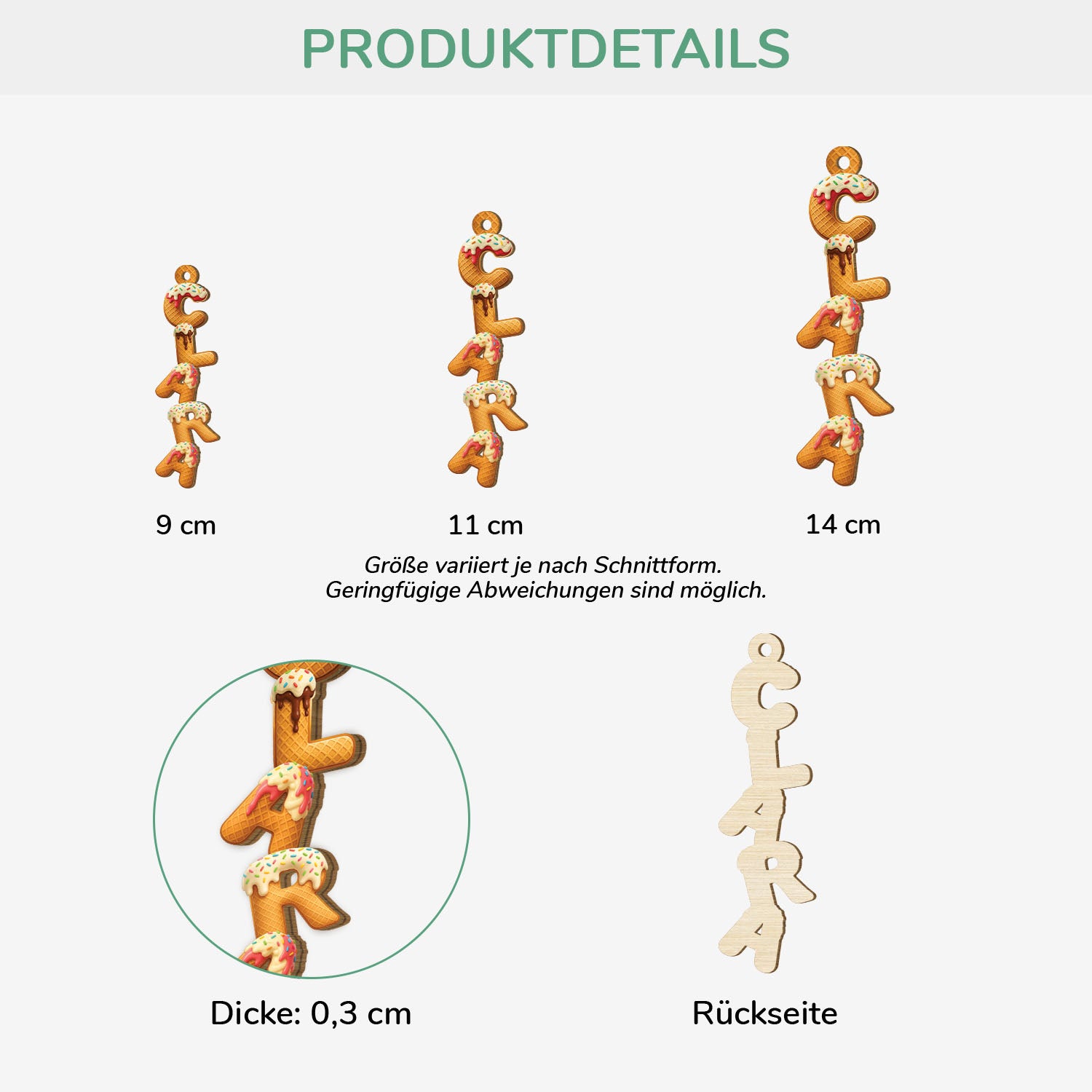 6598OGE3 3d druck effekt eistute alphabet personalisierte 1 schicht holz ornamente weihnachten 6598O8V5A