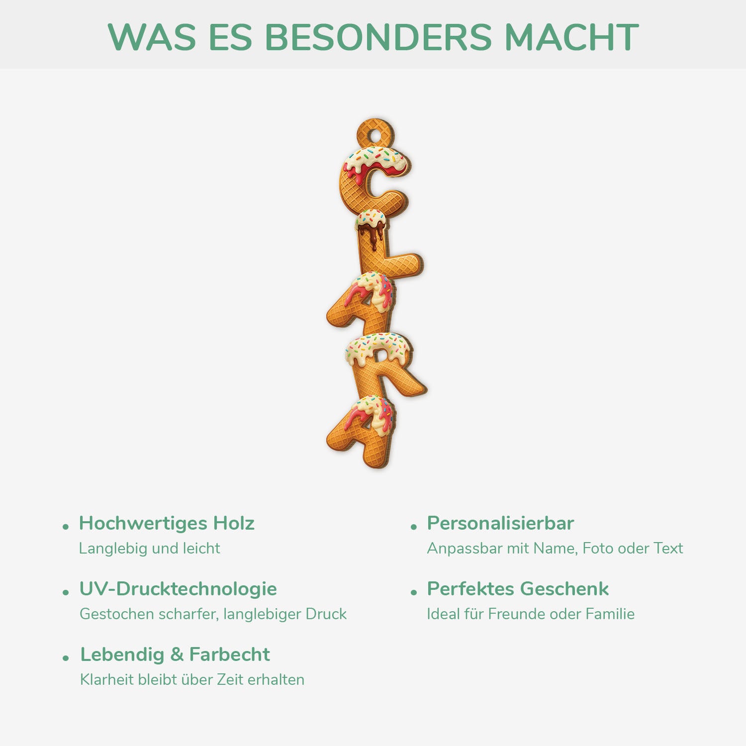 6598OGE4 3d druck effekt eistute alphabet personalisierte 1 schicht holz ornamente weihnachten 6598O8V5A