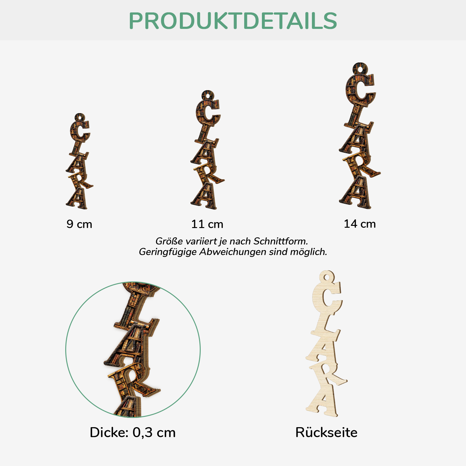 6599OGE3 3d druck effekt bucher alphabet personalisierte 1 schicht holz ornamente weihnachten 6599O6M5A