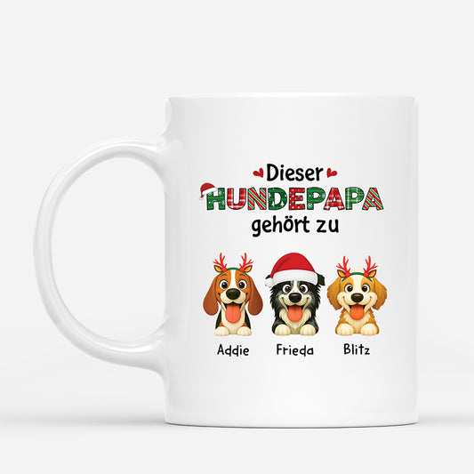 6605MGE1 dieser hundepapa gehort zu weihnachts tasse mit hunden personalisierte_ 6605MKV5C