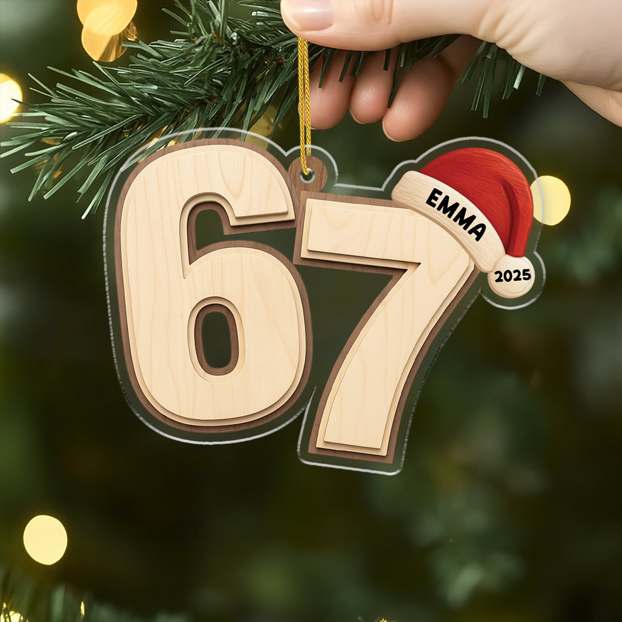 6611OGE2 67 acryl weihnachtsschmuck personalisiert 6611O3VZA