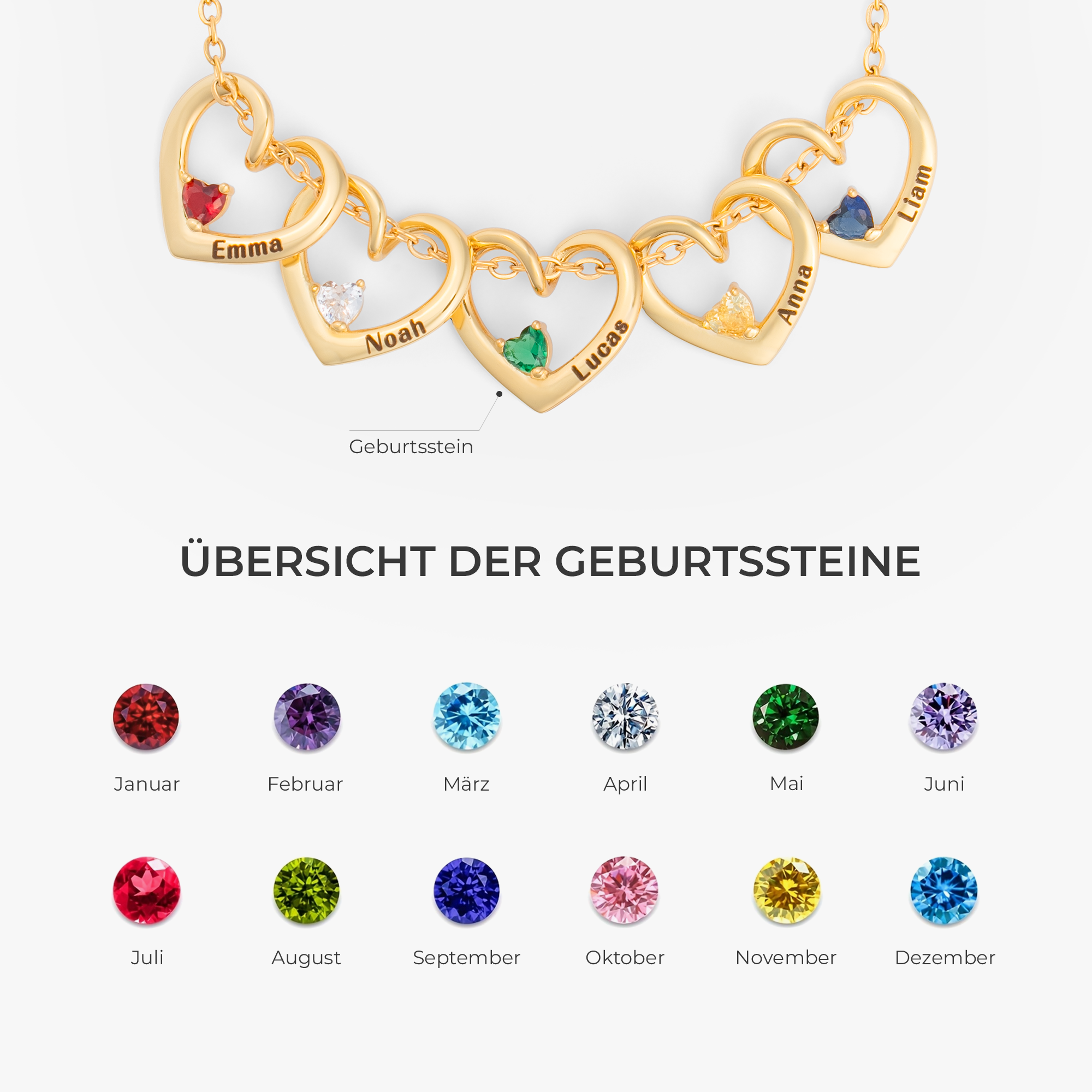 6617JGE4 herz mit geburtstein_ personalisierte kette name_ fur frauen und manner 6617J0T5A