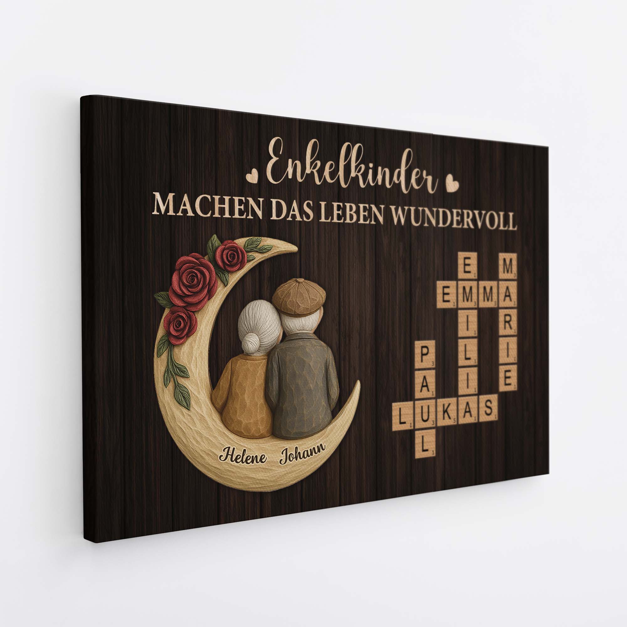 6627CGE2 enkelkinder machen das leben grossartiger personalisierte_ kreuzwortratsel leinwand oma und opa 6627C6V5A