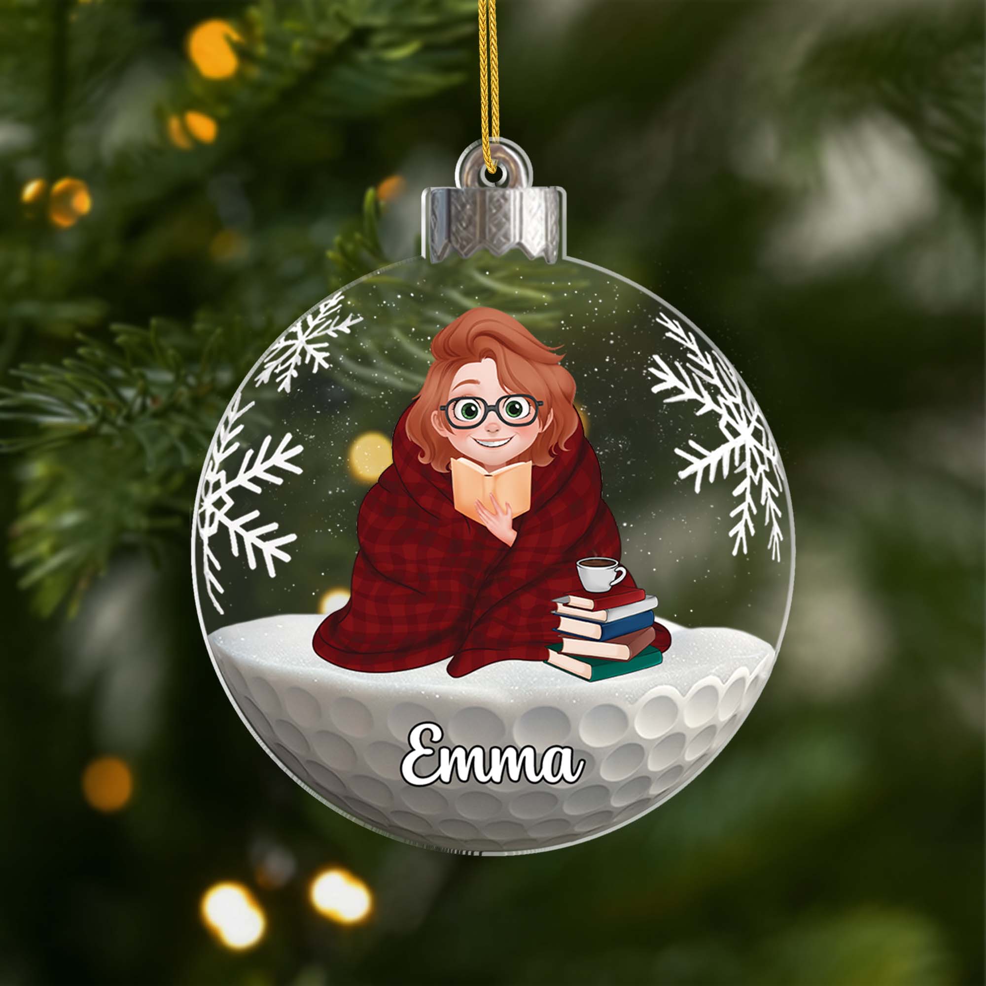 6635OGE1 schneekugel acryl weihnachtsschmuck personalisiert_ fur leseratten 6635O3Q5A