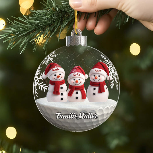6636OGE1 schneemann schneekugel acryl weihnachtsschmuck personalisiert_ familie 6636O3L5I_2