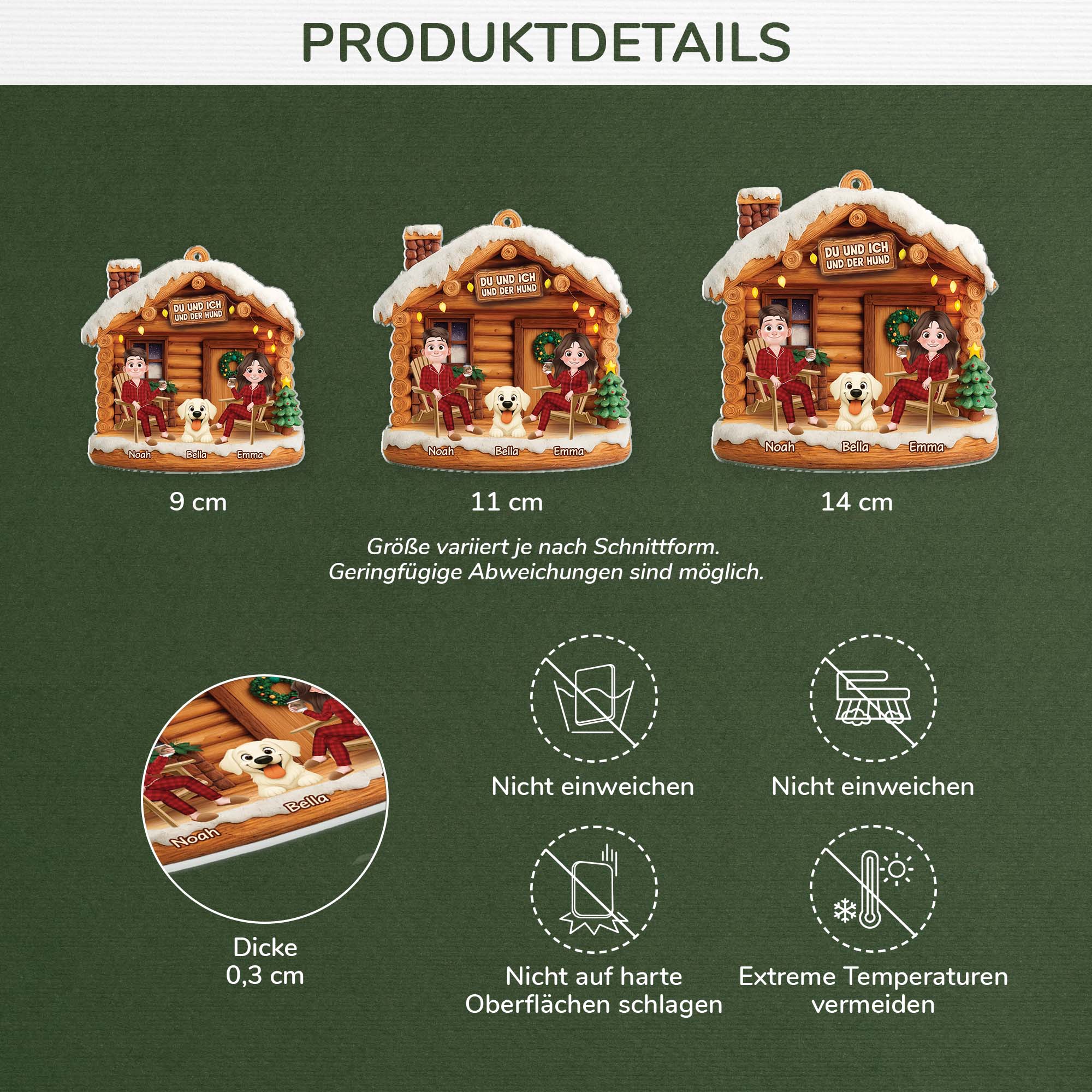 6638OGE3 3d druck effekt du ich und die hunde acryl weihnachtsschmuck personalisiert_ paar cartoon 6638OTYAC