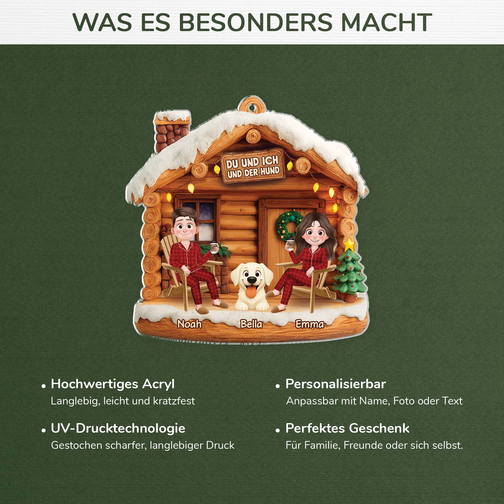 6638OGE4 3d druck effekt du ich und die hunde acryl weihnachtsschmuck personalisiert_ paar cartoon 6638OTYAC