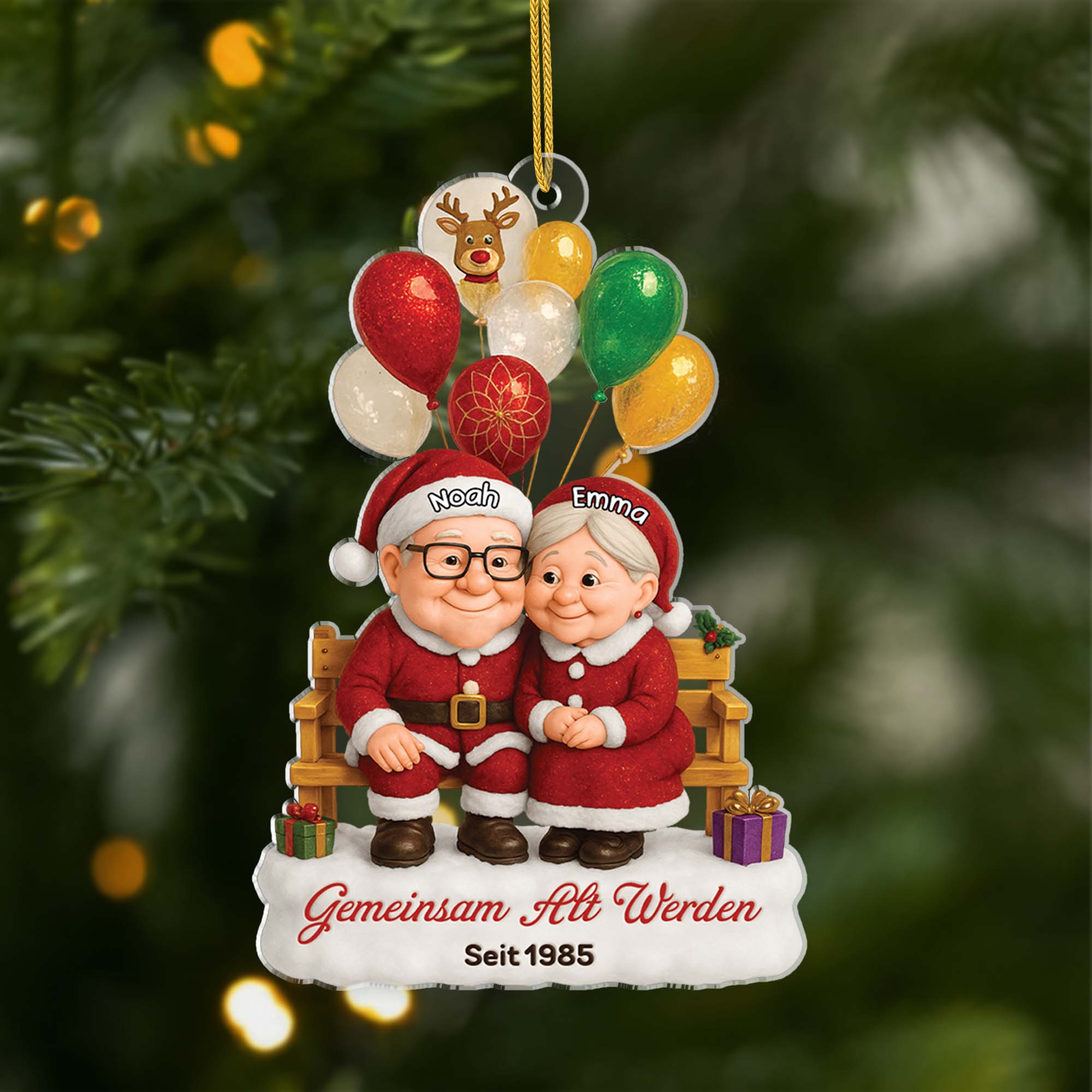 6640OGE1 3d druck effekt gemeinsam alt werden seit acryl weihnachtsschmuck personalisiert paar ballons 6640OT5TG