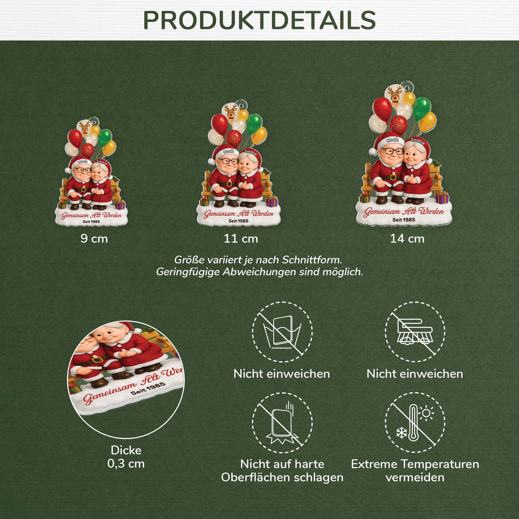 6640OGE3 3d druck effekt gemeinsam alt werden seit acryl weihnachtsschmuck personalisiert paar ballons 6640OT5TG