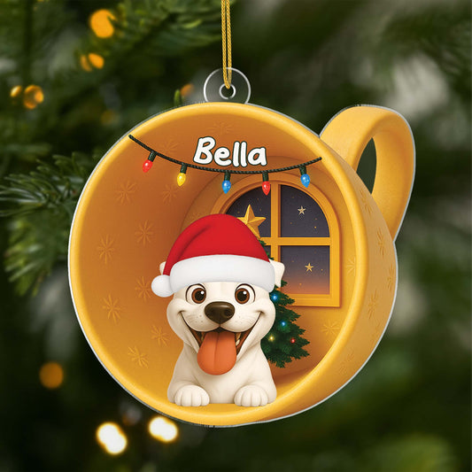6641OGE1 3d druck effekt schlafende hunde acryl weihnachtsschmuck personalisiert_ 6641O3M5C