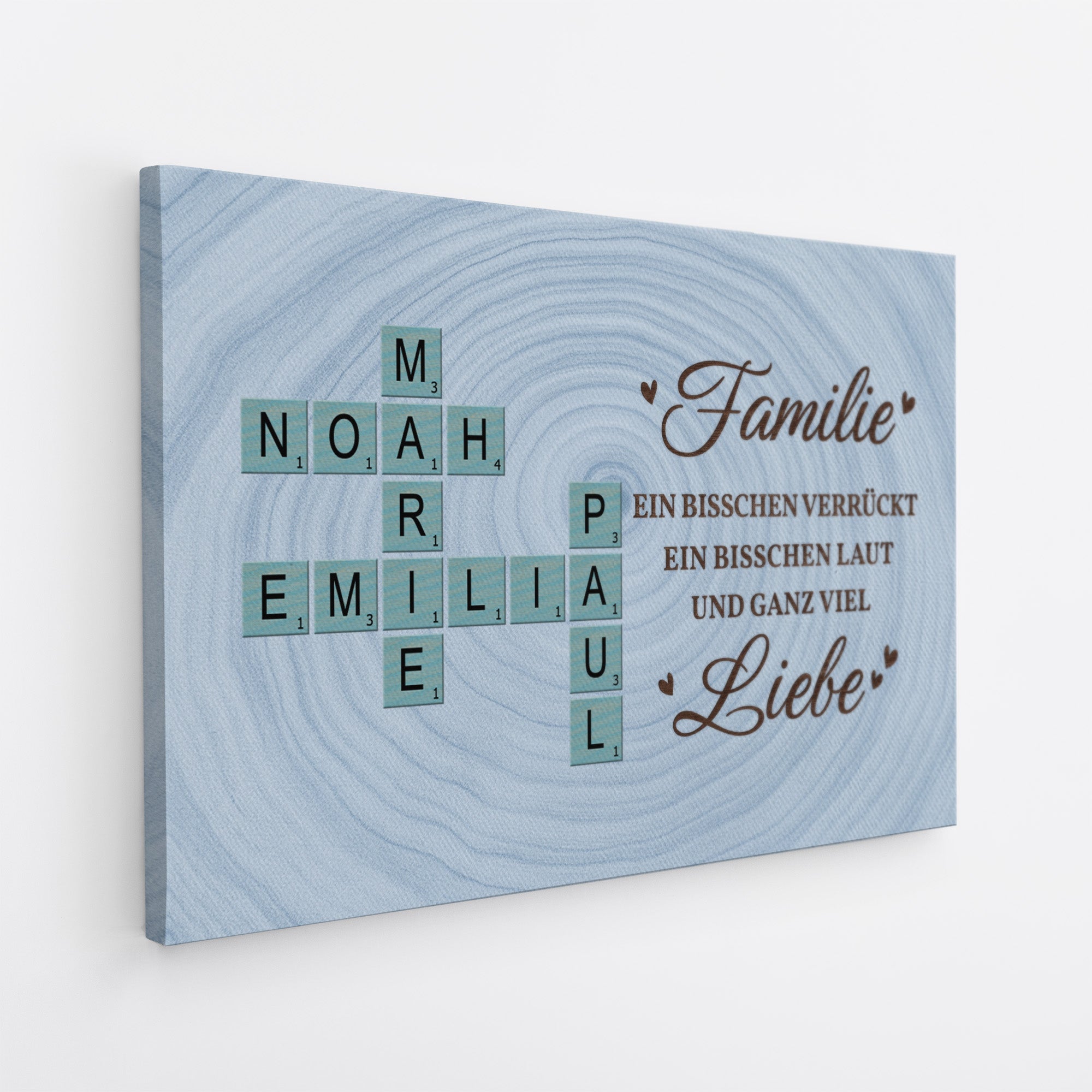 6648CGE2 meine familie etwas verruckt etwas laut und ganz viel liebe leinwand kreuzwortratsel personalisiert_ 6648C8QCI