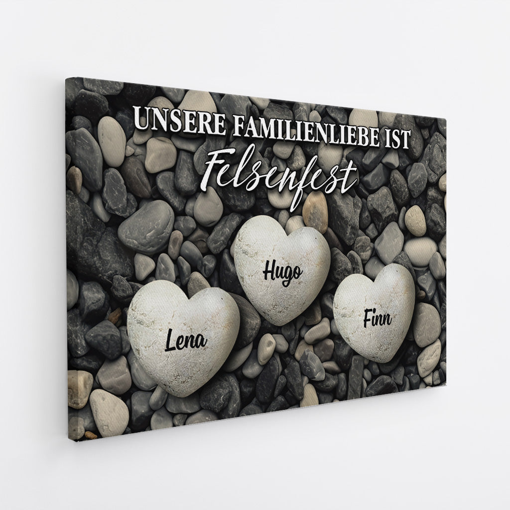 6661CGE1 unsere familienliebe ist felsenfest personalisierte leinwand familie_ 6661C8LAI_2