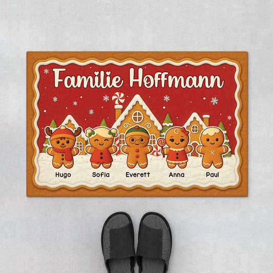 6664DGE1 lebkuchenmann weihnachten fussmatte personalisiert familie_ 6664D86WI