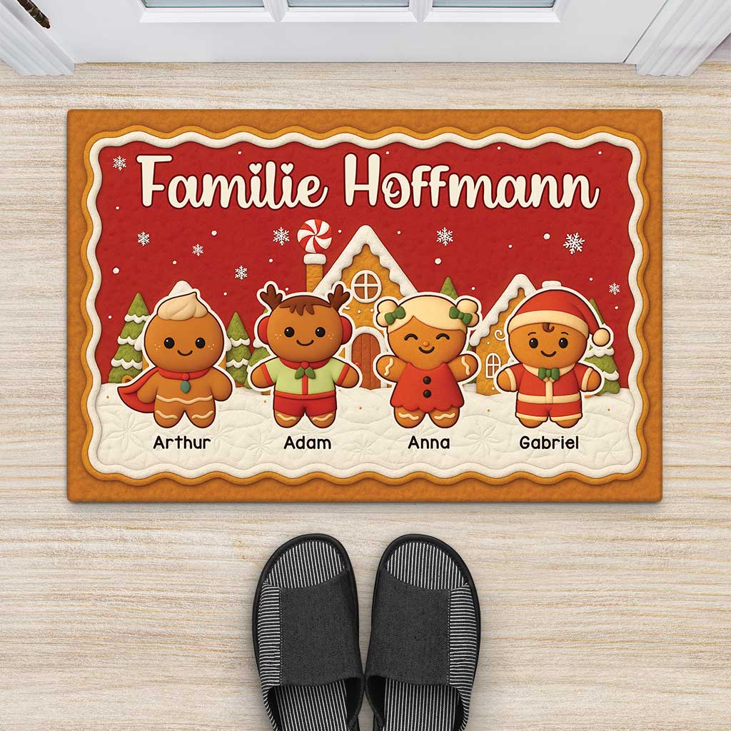 6664DGE1 lebkuchenmann weihnachten fussmatte personalisiert familie_ 6664D86WI2