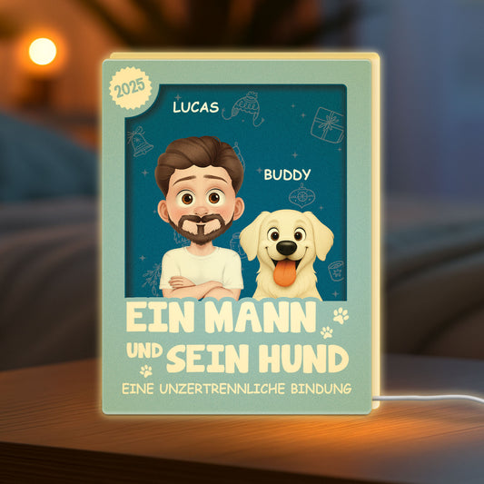 6669LGE1 3d druck effekt besondere verbindung spruche personalisierte lightbox hund zu weihnachten 6669lcv5d_3