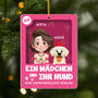 6669OGE1 3d druck effekt ein madchen und ihr hund acryl weihnachtsschmuck personalisiert 6669OKZAC