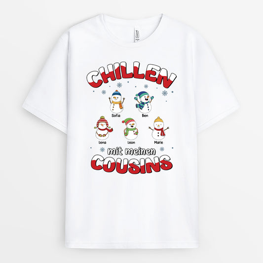 6670AGE1 chillen mit meinen cousins personalisiertes weihnachts shirt_ 6670ATKNE