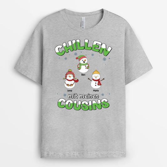 6670AGE2 chillen mit meinen cousins personalisiertes weihnachts shirt_ 6670ATKNE