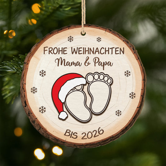 6671OGE1 frohe weihnachten personalisierte 1 schicht holz ornamente mit foto fur werdende mama papa 6671OKPCA