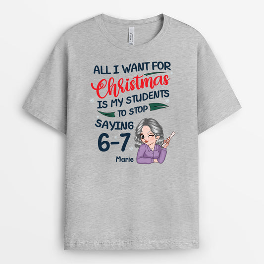 6672AGE2 alles was ich mir zu weihnachten wunsche lustiges lehrerin t shirt personalisiert 6672ATVNT