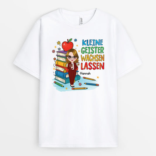 6674AGE1 kleine geister wachsen lassen lehrer lehrerin t shirt personalisiert 6674ATQMT