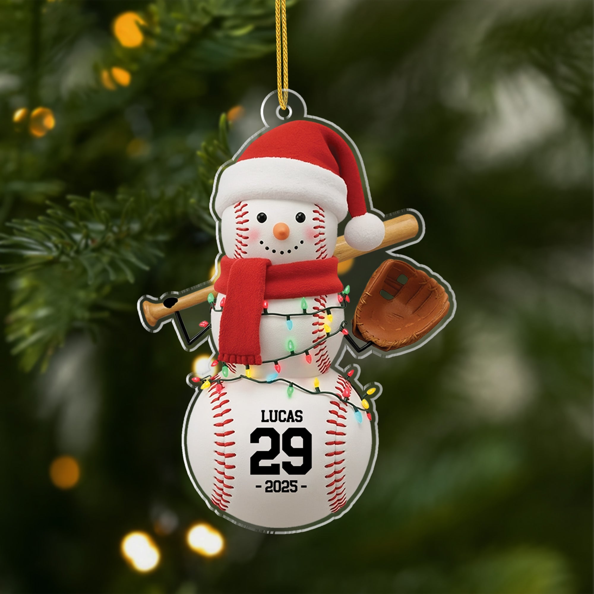 6686OGE1 3d druck effekt baseball schneemann personalisierter weihnachtsschmuck acryl manner frauen 6686OKVQB