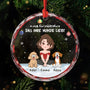 6716OGE1 ein madchen und ihr hund glas weihnachtsschmuck personalisiert 6716OKV5C