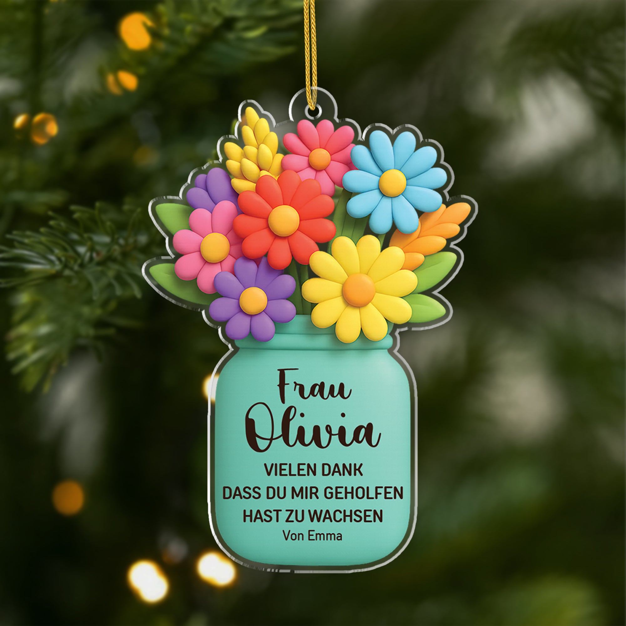 6724OGE1 3d druck effekt vielen dank dass du mir geholfen hast zu wachsen acryl weihnachtsschmuck personalisiert lehrerin 6724O8LNT_1