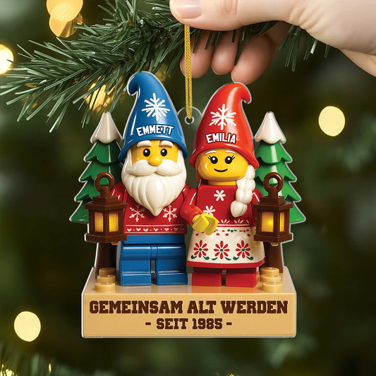 6728OGE2 3d druck effekt gemeinsam alt werden seit acryl weihnachtsschmuck personalisiert paar lego 6728O3QMG