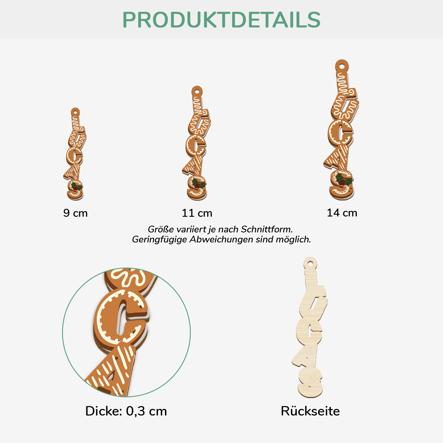 6730OGE3 3d druck effekt keks buchstaben personalisierte 1 schicht holz ornamente weihnachten 6730OKZZB