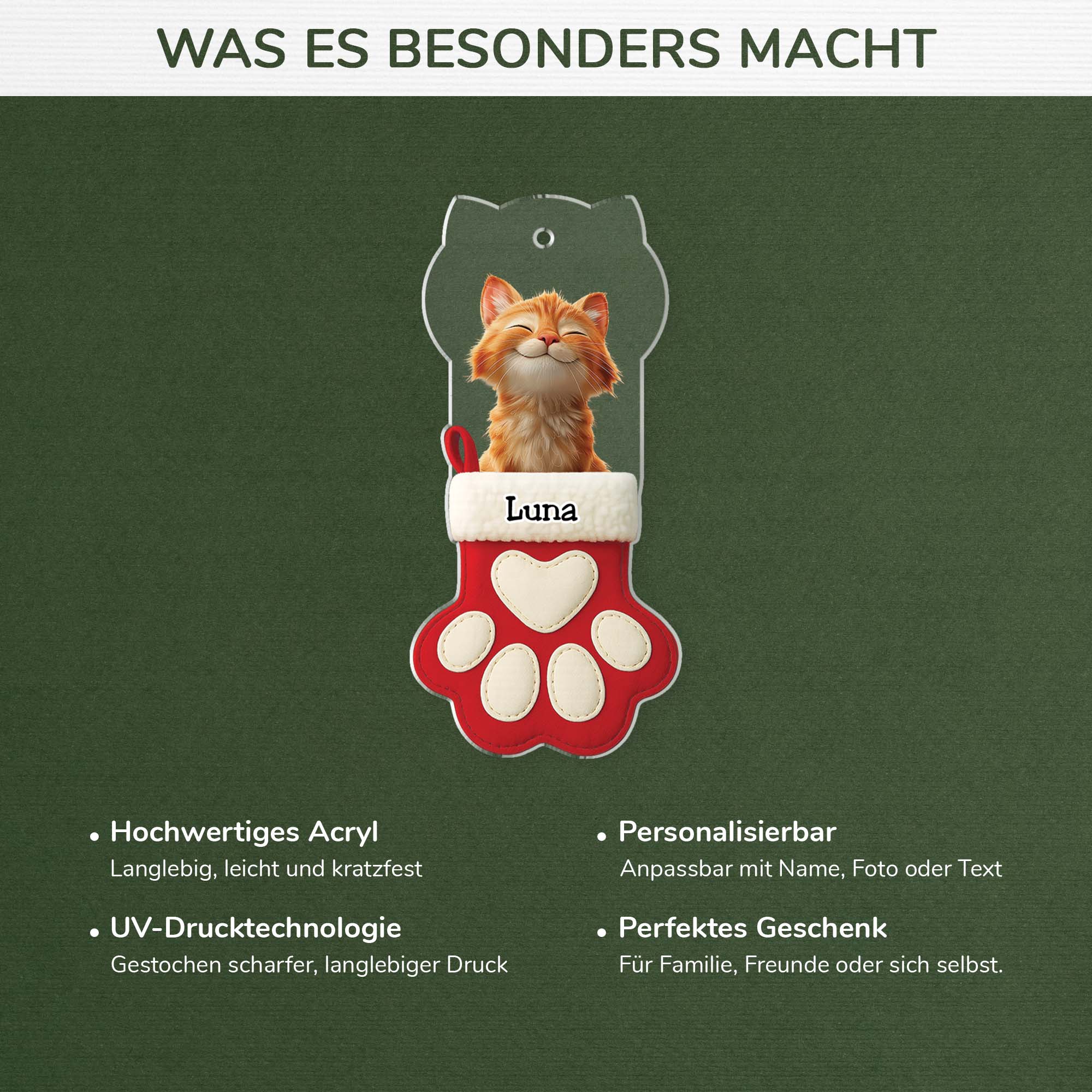 6731OGE4 katze pfote acryl weihnachtsschmuck personalisiert foto 6731OTZAD_d2f207de 5e5e 4dd4 a62e 94ec05e629ee
