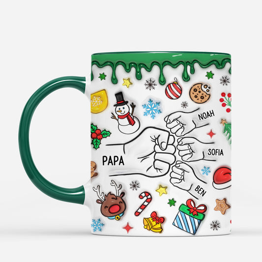 6745MGE2 3d druck effekt faustgruss opa und papa tasse personalisieren 6745M6VAB