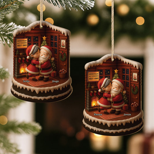 6751OGE2 3d druck effekt gemeinsam alt werden seit personalisierte 1 schicht holz ornamente weihnachten paar kuss 6751OTTMG