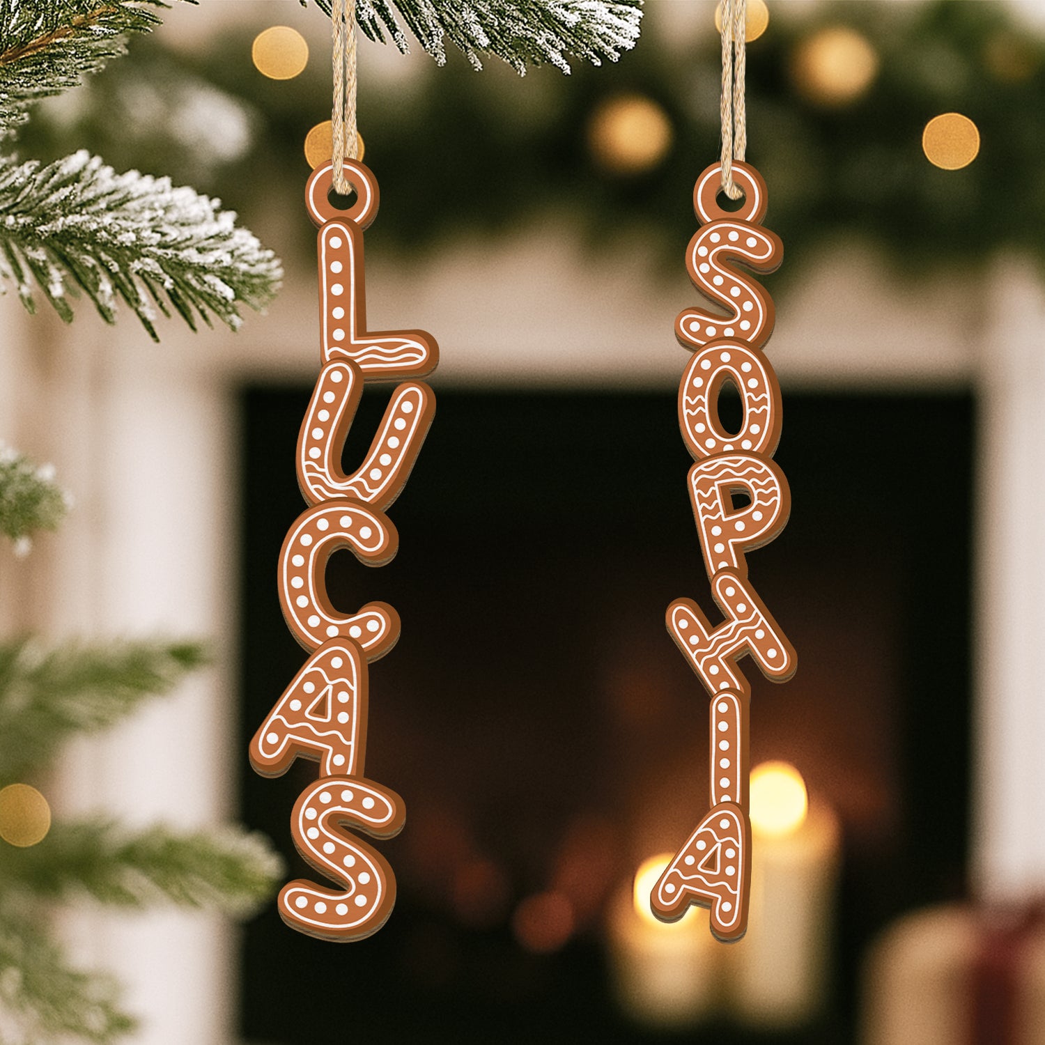 6756OGE2 3d druck effekt buchstaben keks personalisierte 1 schicht holz ornamente weihnachten 6756OTXZA