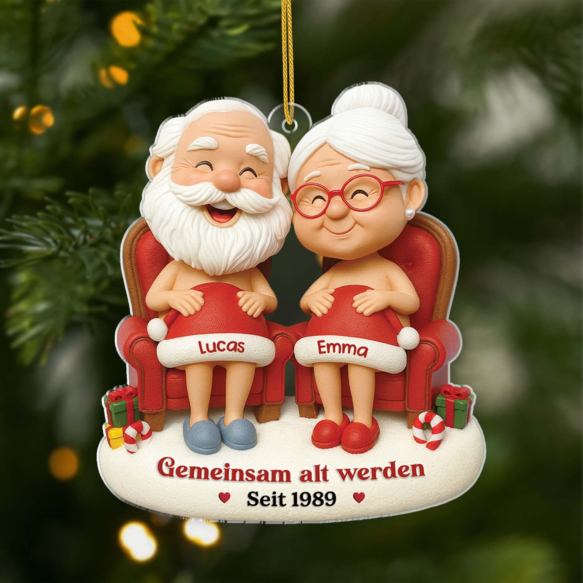 6757OGE1 3d druck effekt gemeinsam alt werden seit lustiger acryl weihnachtsschmuck personalisiert paar 6757O3MTG