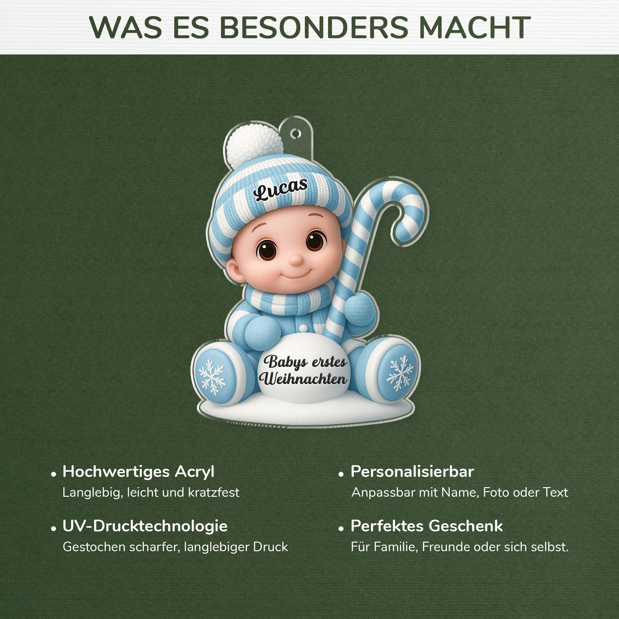 6758OGE4 3d druck effekt mein erstes weihnachten acryl weihnachtsschmuck personalisiert baby 6758O3QCK