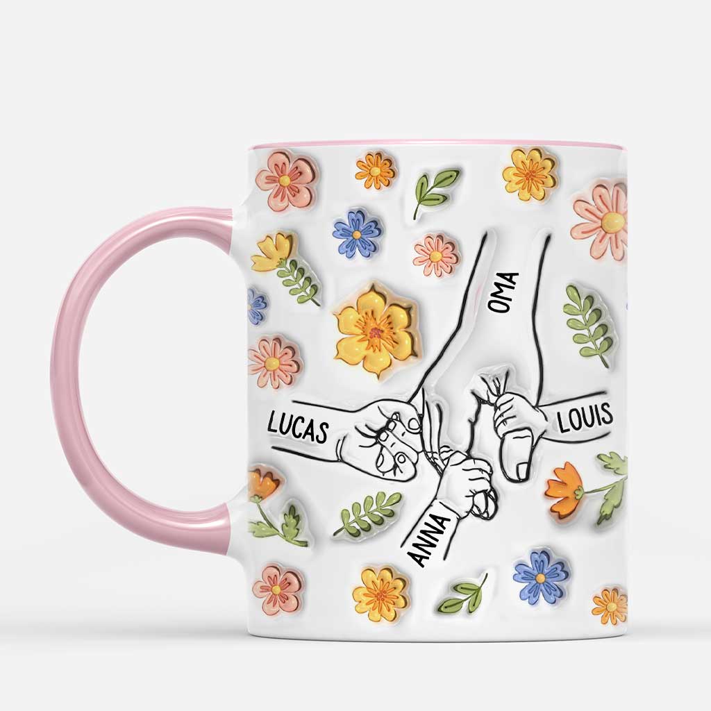 6777MGE2 3d druck effekt mama und kinder blumen oma mama tasse personalisieren 6777M3VWA