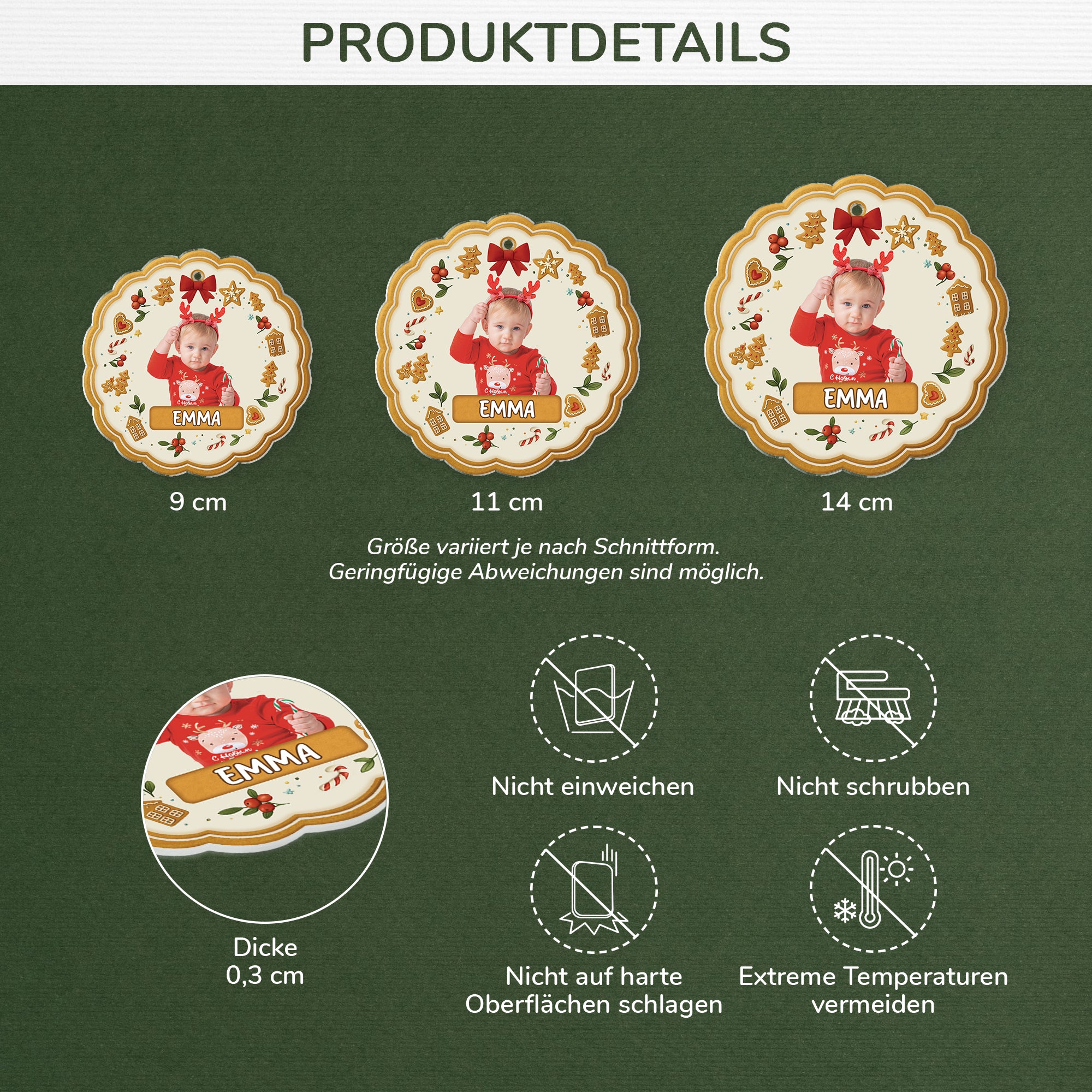 6778OGE3 3d druck effekt lebkuchen bild des kindes acryl weihnachtsschmuck personalisiert_ foto 6778O3VCK