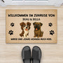 6783DGE2 willkommen bei fussmatte personalisiert hund_ 6783DKV5C