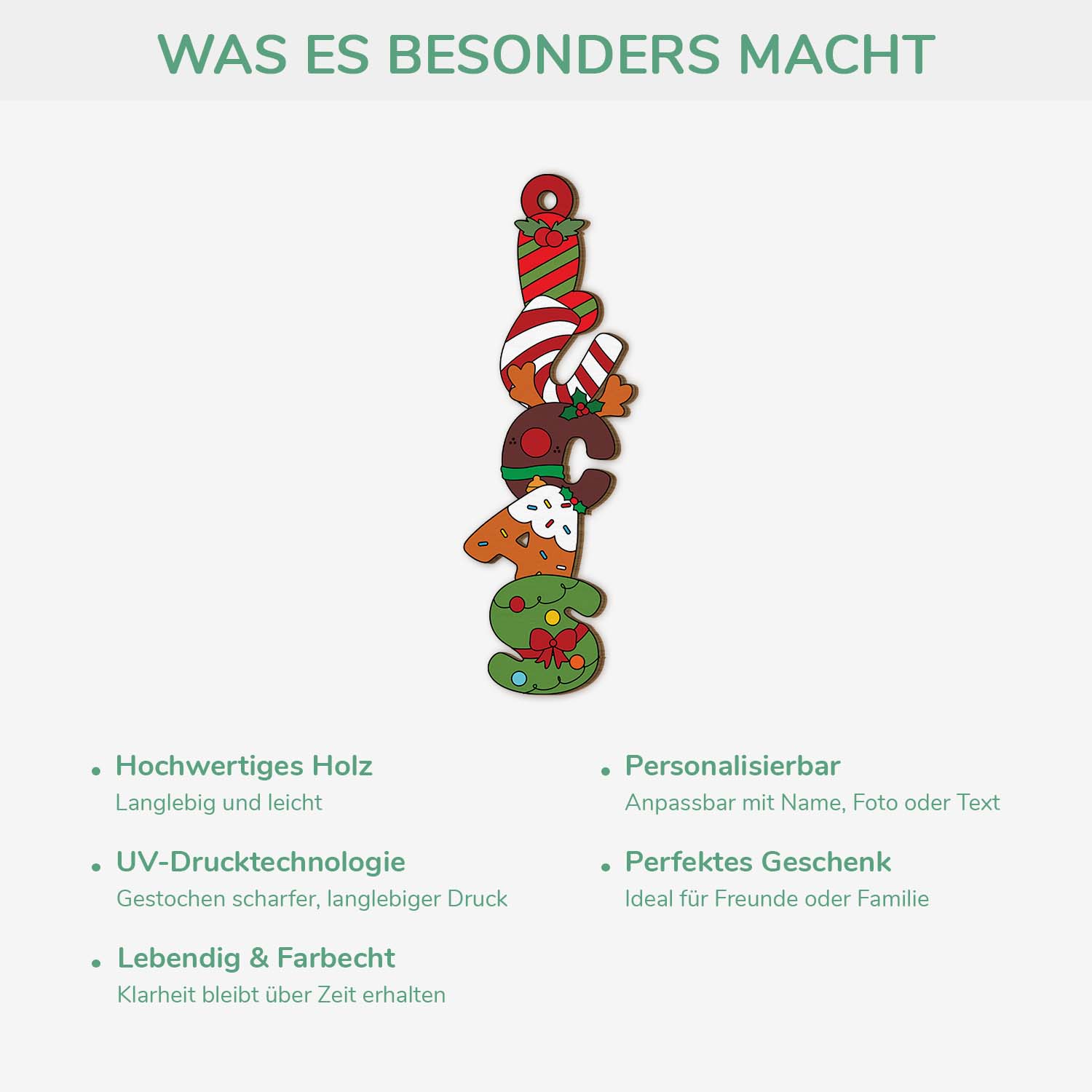 6788OGE3 3d druck effekt buchstaben personalisierte 1 schicht holz ornamente weihnachtsmerkmale 6788OKL5B