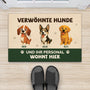 6789DGE2 verzogene hunde und ihr hauspersonal wohnen hier fussmatte personalisiert hund_ 6789D8V5C