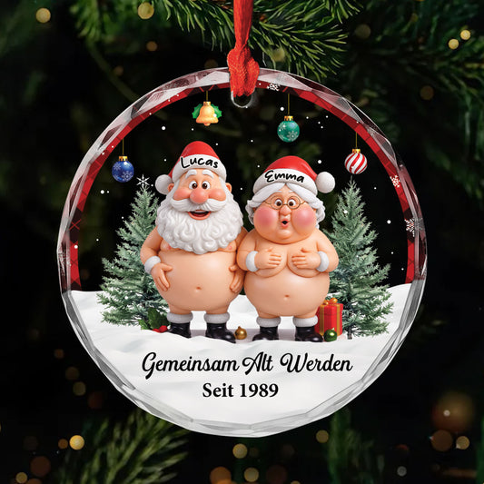 6790OGE1 3d druck effekt gemeinsam alt werden seit lustiger glas weihnachtsschmuck personalisiert paare 6790O3V5G_7e5e7789 9d07 44ed 8f6f 6f13ffbc1920
