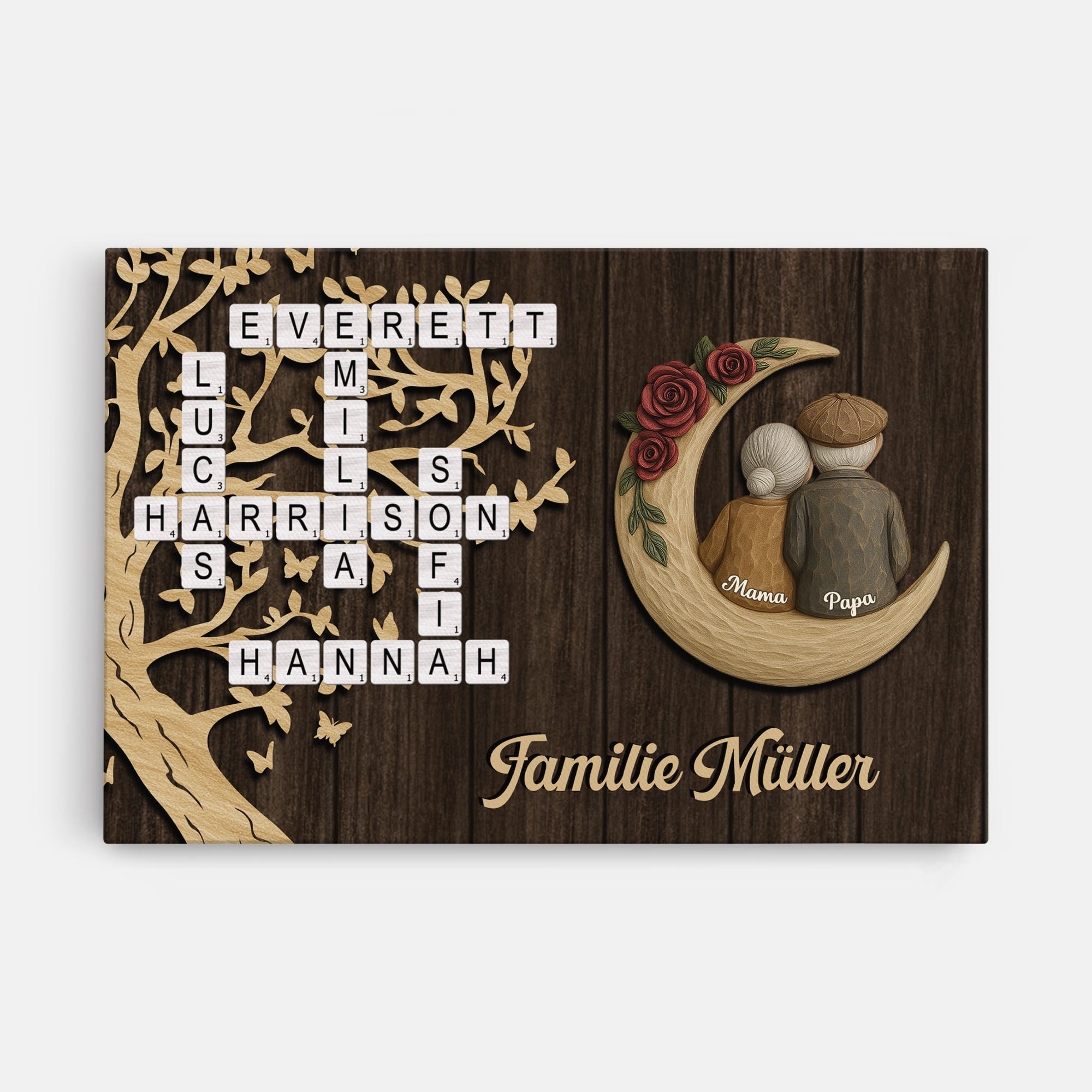 6792CGE1 weihnachten fur familien leinwand kreuzwortratsel personalisiert 6792C3V5I