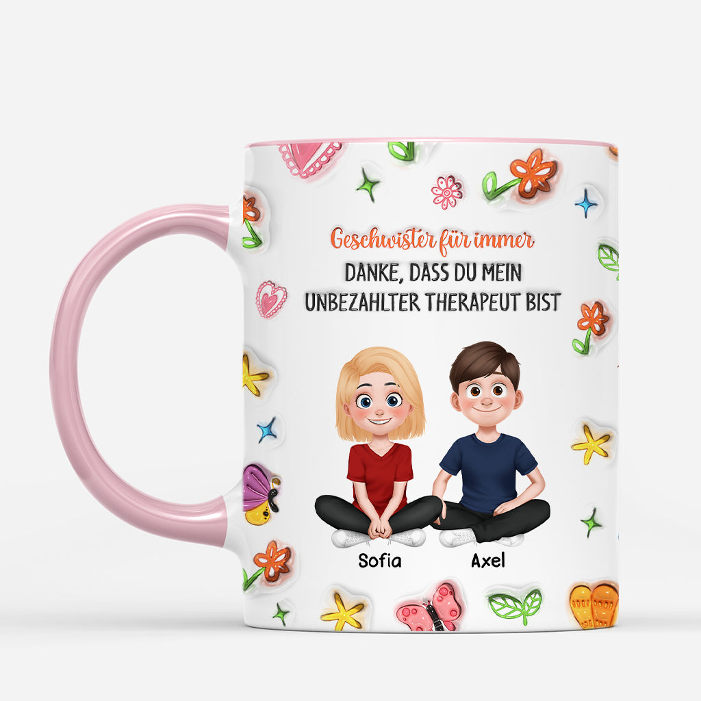 6796MGE1 3d druck effekt danke dass ihr unsere unbezahlten therapeuten seid geschwister beste freunde tasse personalisert 6796M86AF2