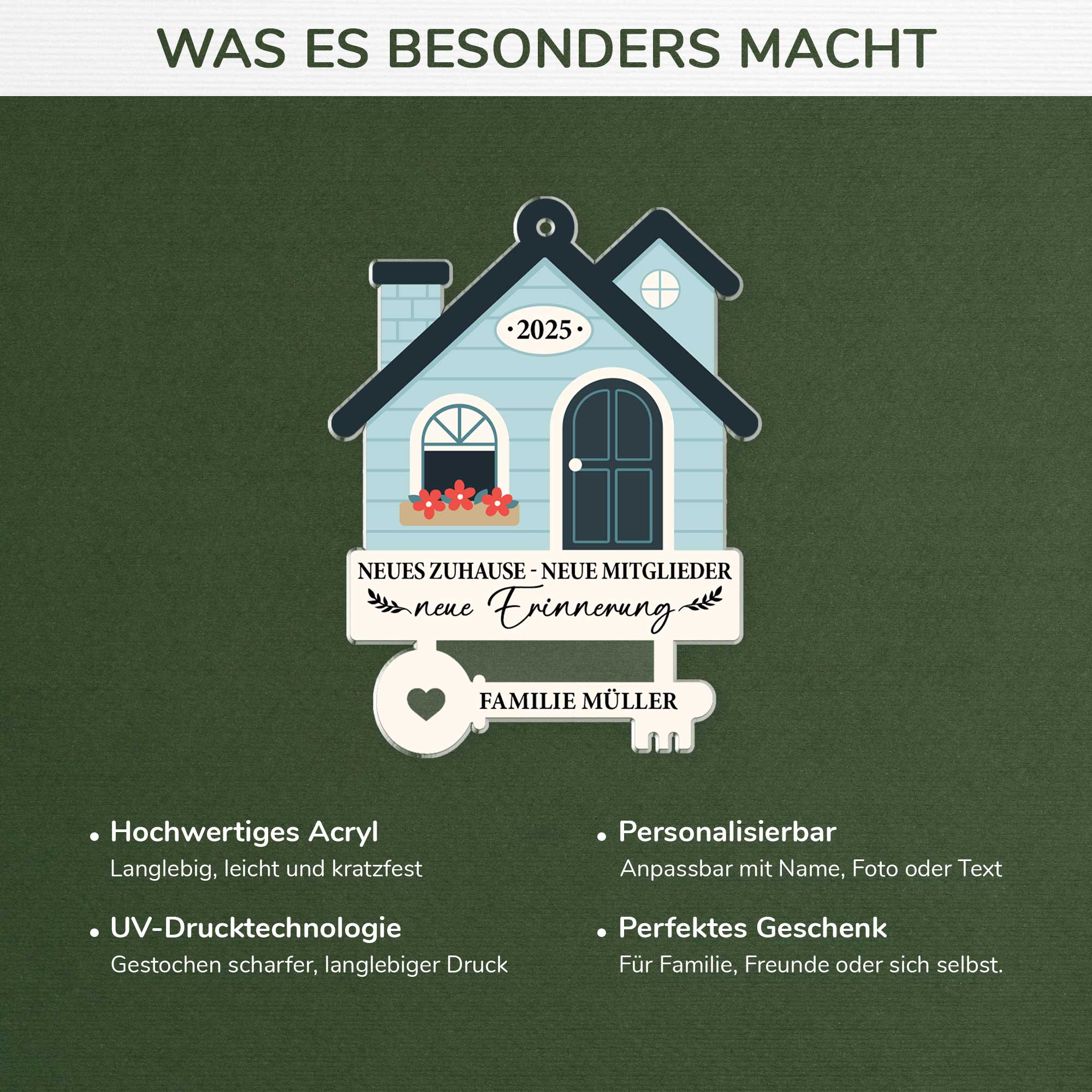 6799OGE4 neues zuhause neue mitglieder neue erinnerung acryl weihnachtsschmuck personalisiert familie 6799O3VWI