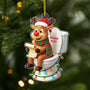 6807OGE1 3d druck effekt rentier mit zeitung auf klo acryl weihnachtsschmuck personalisiert frauen und manner 6807OKP5B