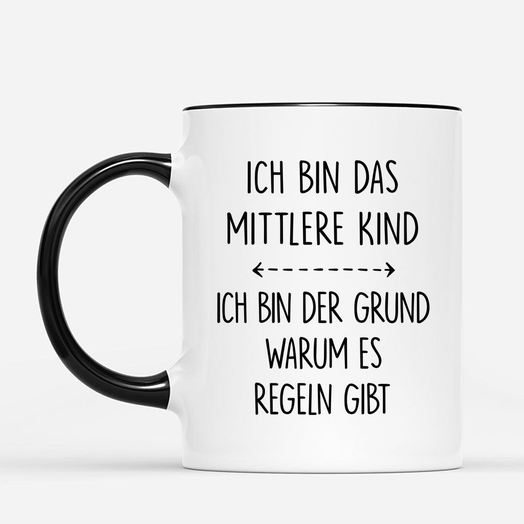 6922MGE2 ich bin das alteste kind ich mache die regeln personalisierte tasse kinder geschwister lustig 6922MTVZE