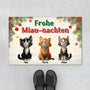 6923DGE1 frohe miau nachten weihnachts fussmatte katzen personalisiert 6923D86WD1
