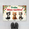 6923DGE1 frohe miau nachten weihnachts fussmatte katzen personalisiert 6923D86WD1